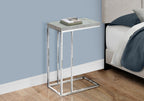 18.25" X 10.25" X 25.25" Grey Particle Board Metal  Accent Table