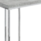 18.25" X 10.25" X 25.25" Grey Particle Board Metal  Accent Table