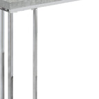 18.25" X 10.25" X 25.25" Grey Particle Board Metal  Accent Table