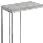 18.25" X 10.25" X 25.25" Grey Particle Board Metal  Accent Table