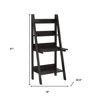 19" Espresso Ladder Desk