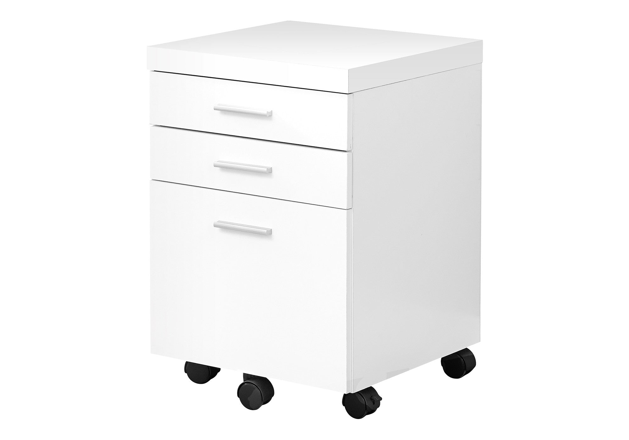 25" White Particle Board Filing Cabinet With Drawers