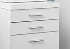 25" White Particle Board Filing Cabinet With Drawers