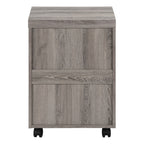 25" Gray Particle Board Filing Cabinet With Drawers