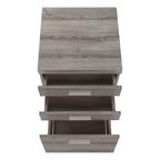 25" Gray Particle Board Filing Cabinet With Drawers