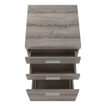 25" Gray Particle Board Filing Cabinet With Drawers