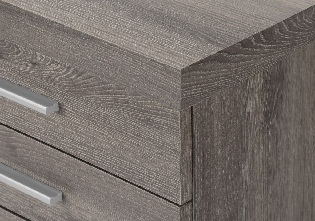 25" Gray Particle Board Filing Cabinet With Drawers