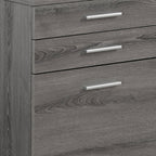 25" Gray Particle Board Filing Cabinet With Drawers