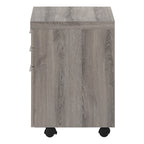 25" Gray Particle Board Filing Cabinet With Drawers