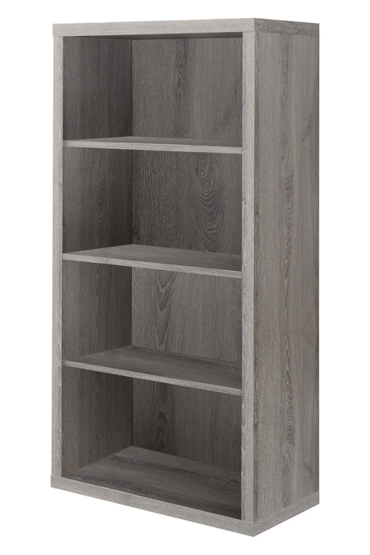 Taupe Wood Four Tier Bookcase