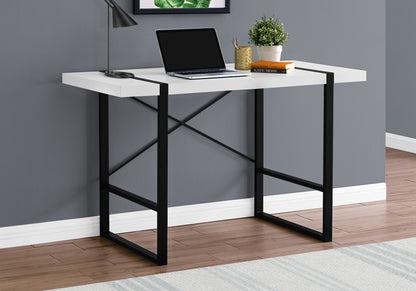 24" White and Black Computer Desk