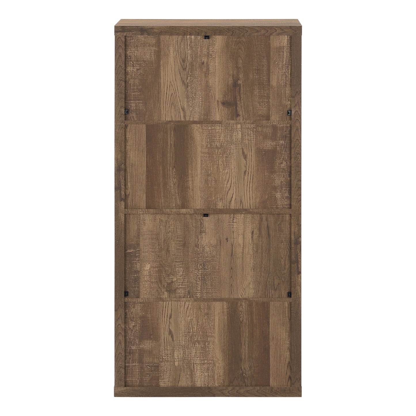 48" Brown Distressed Wood Adjustable Four Tier Bookcase