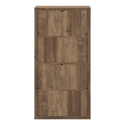 48" Brown Distressed Wood Adjustable Four Tier Bookcase
