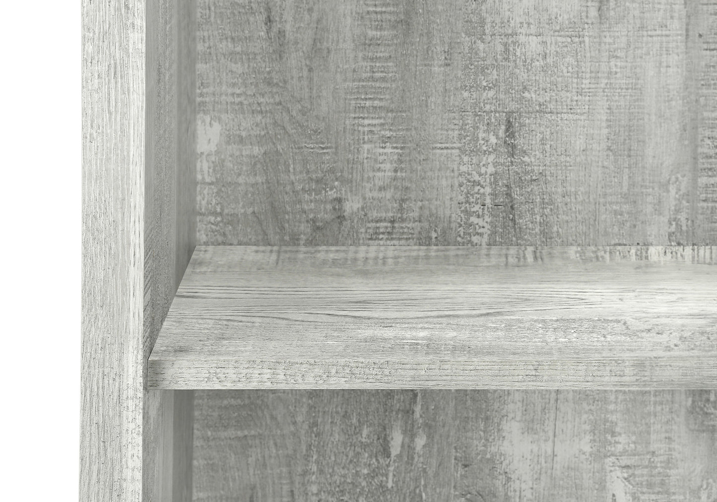 48" Gray Wood Four Tier Bookcase