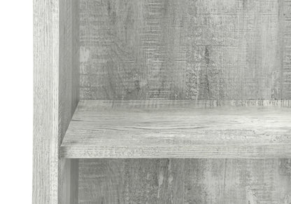 48" Gray Wood Four Tier Bookcase