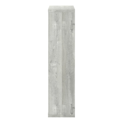 48" Gray Wood Four Tier Bookcase