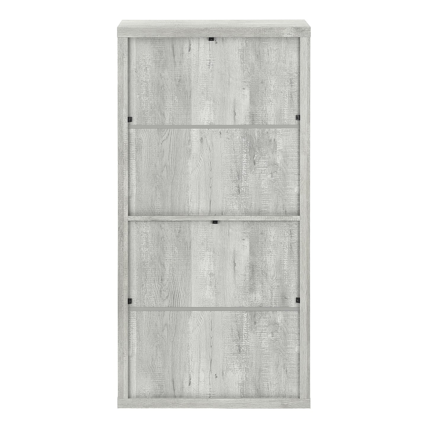 48" Gray Wood Four Tier Bookcase