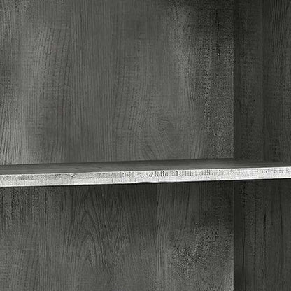 48" Gray Wood Four Tier Bookcase