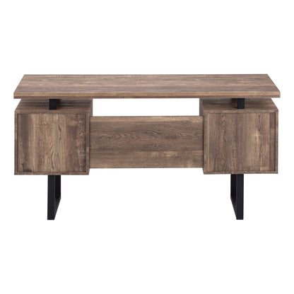 24" Brown and Black With Three Drawers