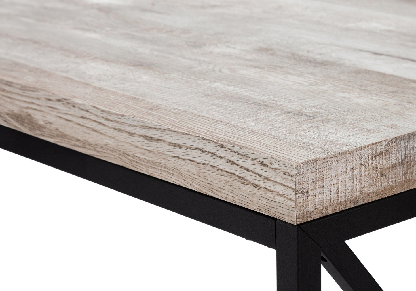 24" Taupe and Black Computer Desk