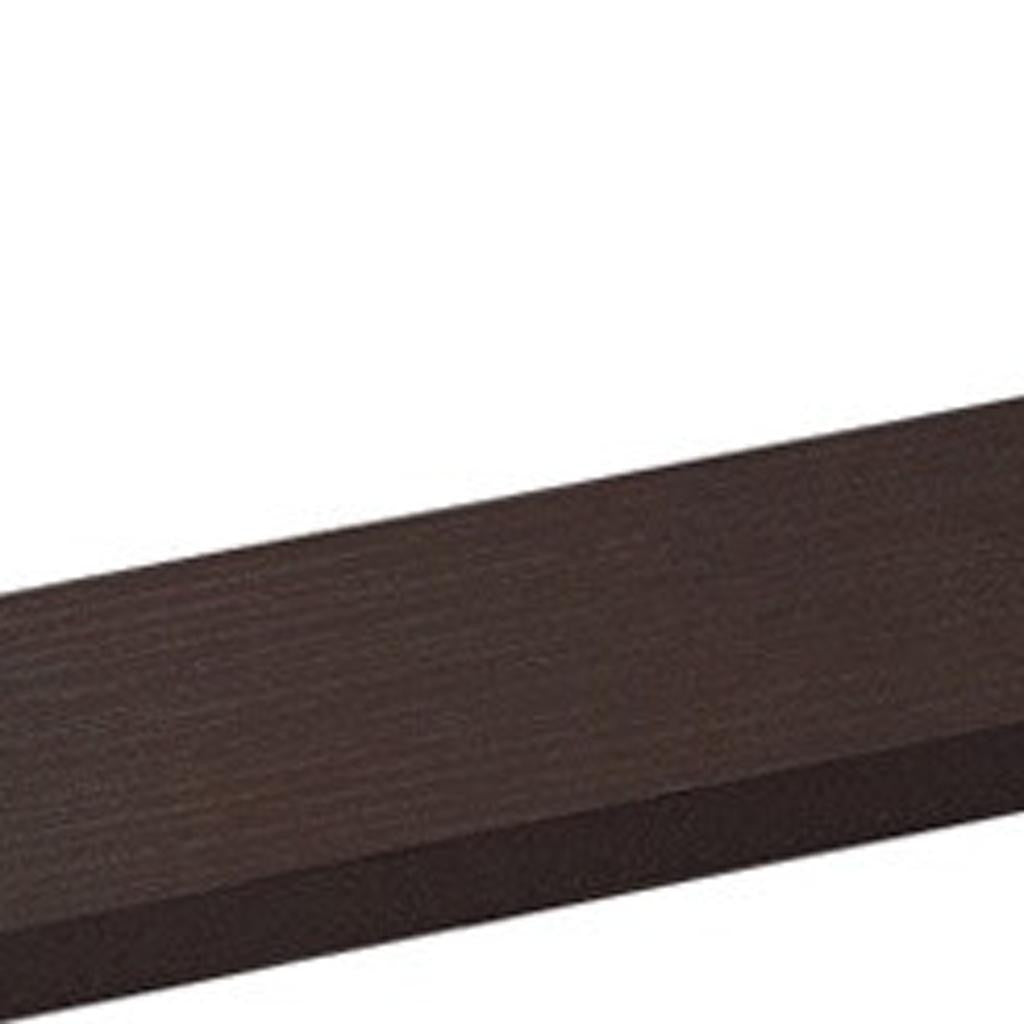 42" Dark Brown and Silver Corner Computer Desk