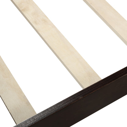 Wood Platform Twin Bed Frame With Headboard, Footboard & Wood Slat Support