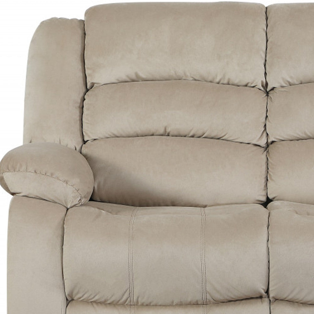 Two Piece Indoor Beige Microsuede Five Person Seating Set