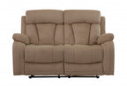 Two Piece Indoor Beige Microsuede Five Person Seating Set