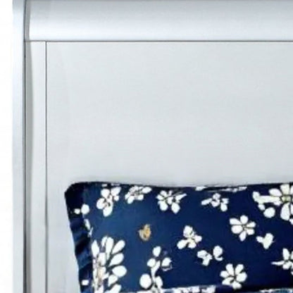 Off White Solid Wood Twin Bed Frame