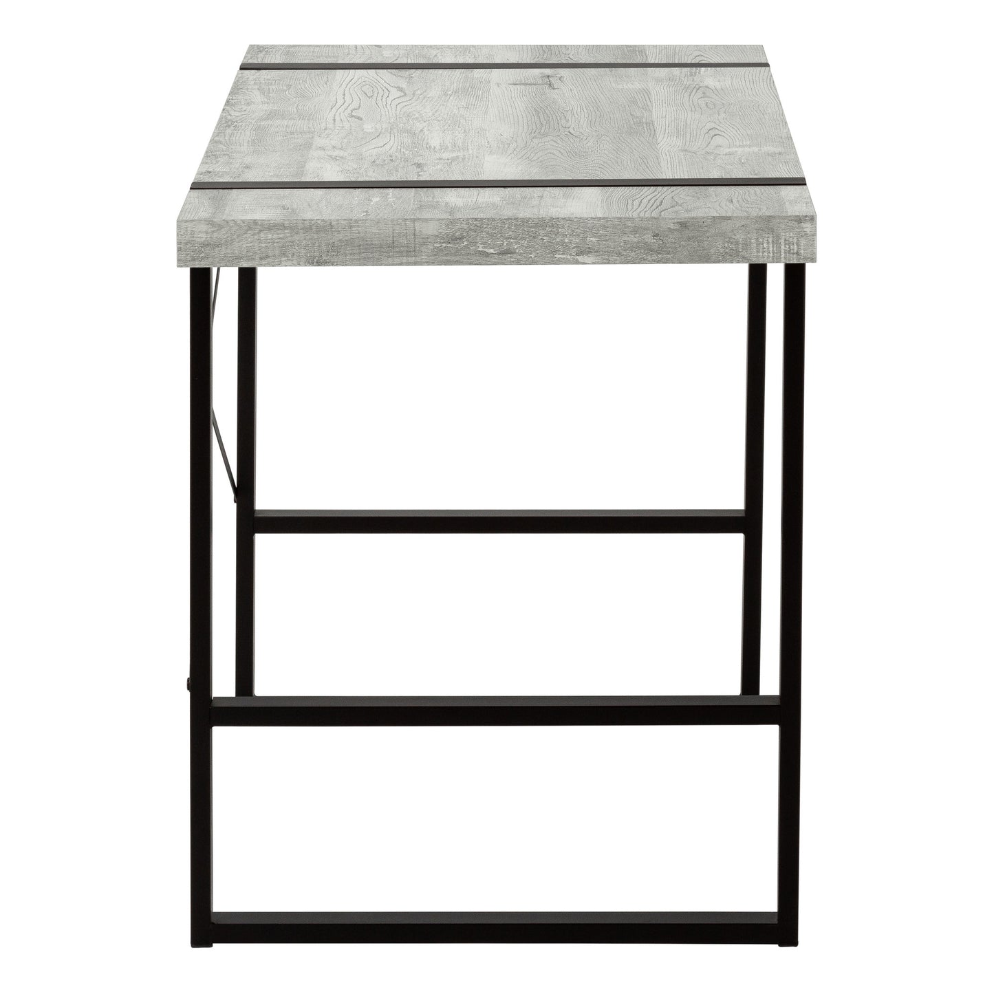 24" Gray and Black Computer Desk