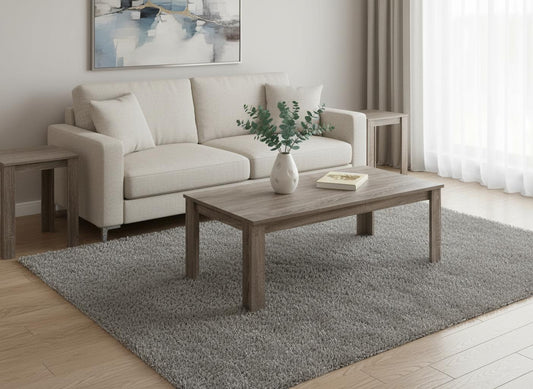 Set of Three 44" Taupe Coffee Table