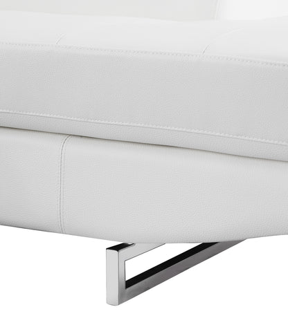 Gray Leather L Shaped Two Piece Corner Sectional