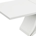 98" White Solid Manufactured Wood Dining Table