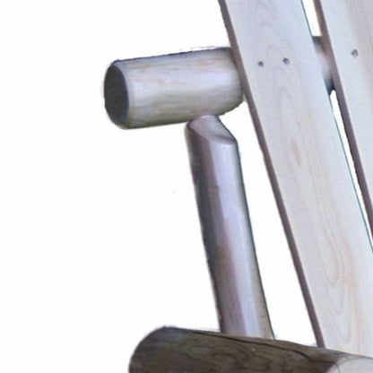 59" Natural Solid Wood Adirondack Chair