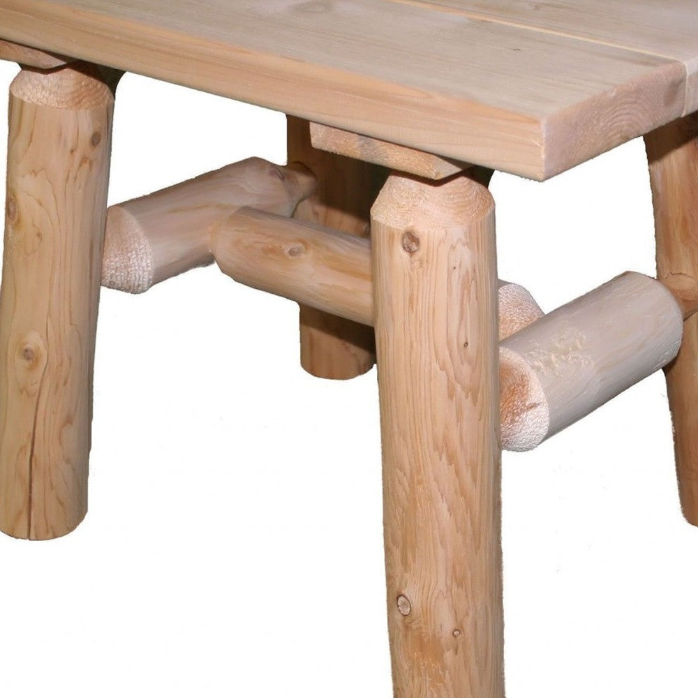 Rustic And Natural Wood End Or Side Table