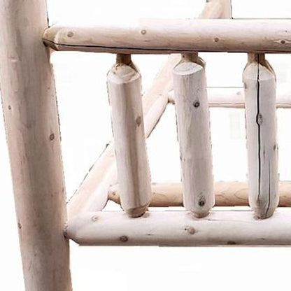 Natural Unfinished Low Post Cedar Log King Bed