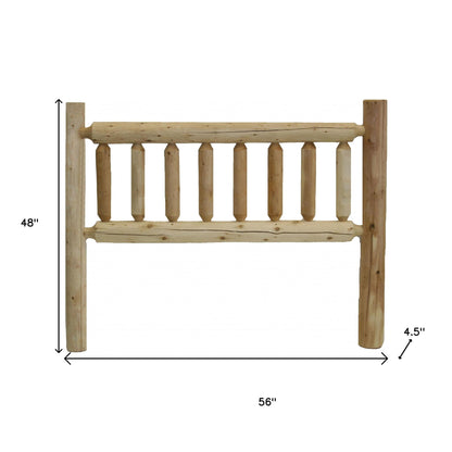 Natural Cedar Log Double Headboard