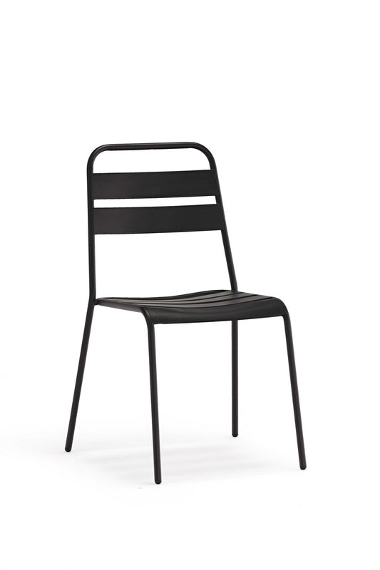 Set of Four Gray Faux Leather Dining Side Chairs