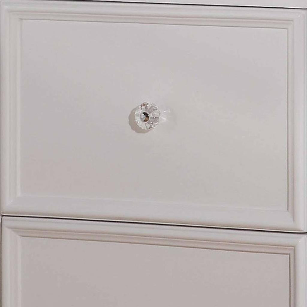 27" White Two Drawers Nightstand