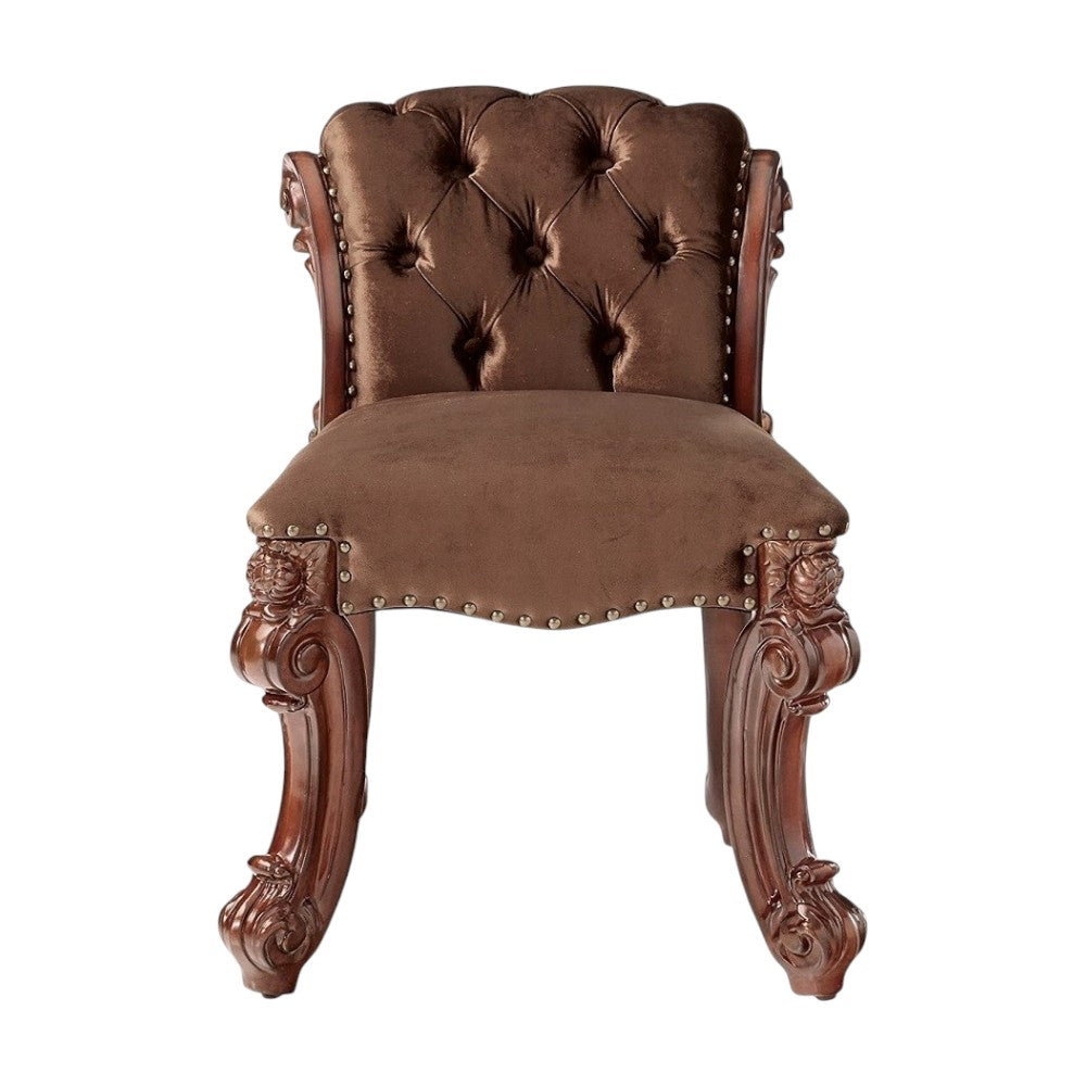 18" Solid Manufactured Wood and Fabric Bar Chair