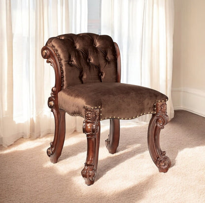 18" Solid Manufactured Wood and Fabric Bar Chair