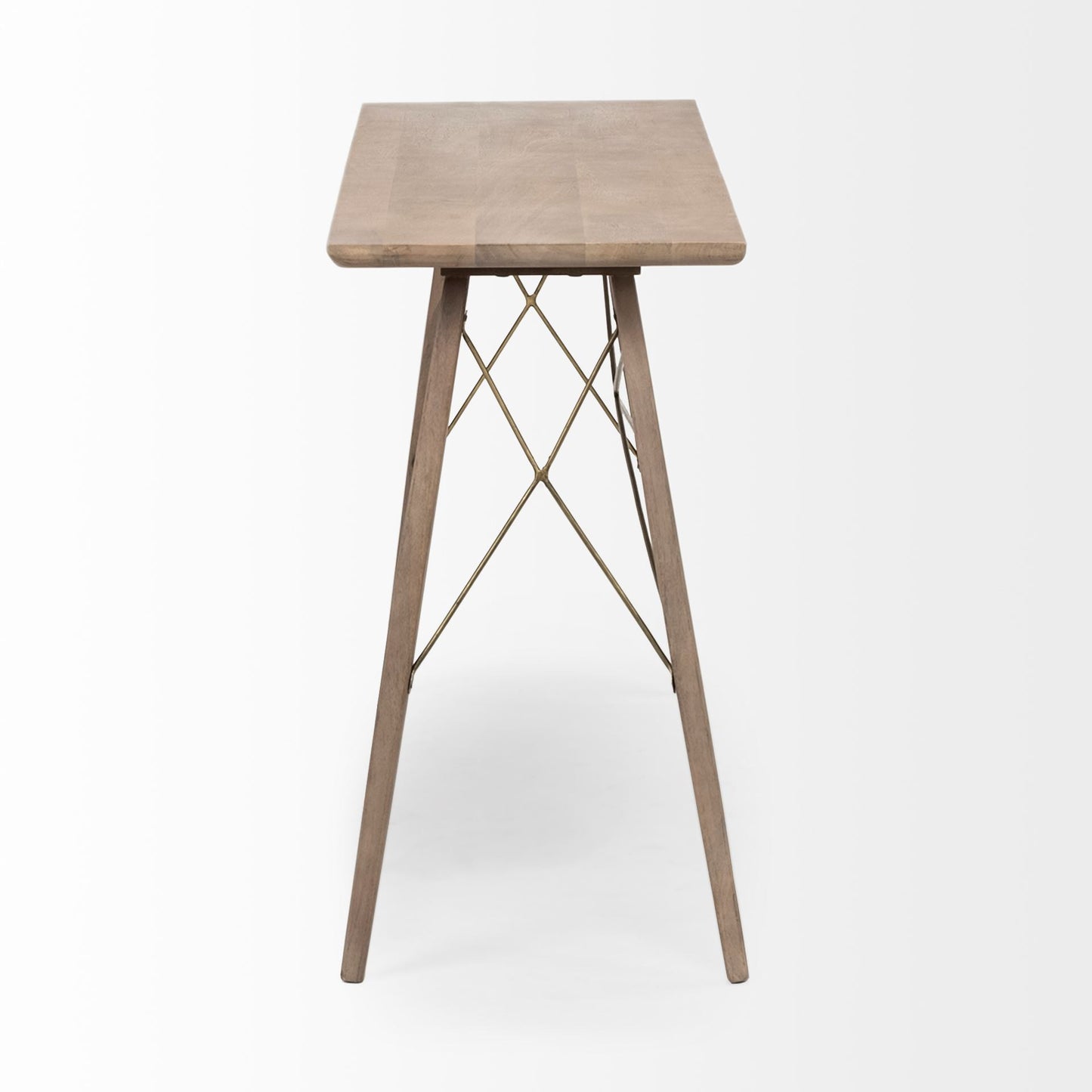 66" Brown Solid Wood Console Table