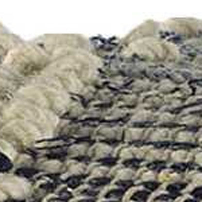 18" Blue Geometric Pouf Ottoman