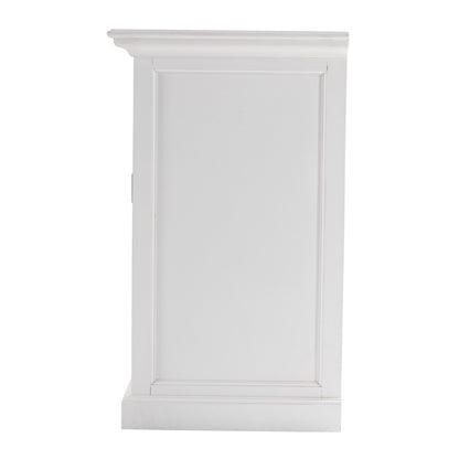 57" White Solid Wood Three Drawer Sideboard