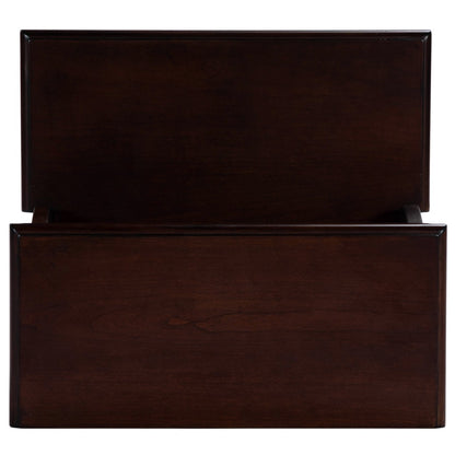 15" Dark Brown Solid Wood and Solid and Manufactured Wood Backless Bar Chair