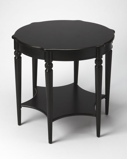 28" Brown Wood Round Coffee Table With Shelf