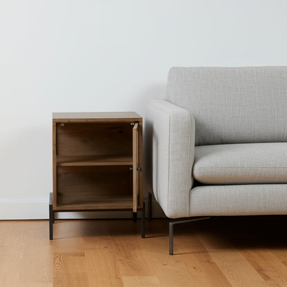 26" Brown Solid Wood Square End Table