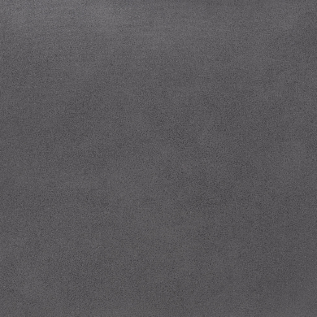 28" Gray And Black Faux Leather And Upholstered Club Chair