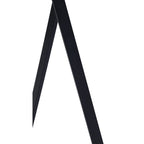 32" Gray and Black Rounded Steel Bar Table