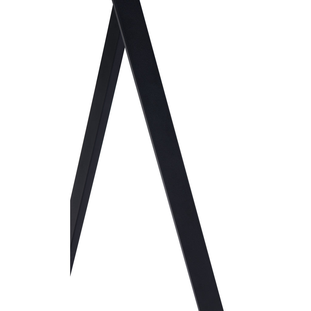 32" Gray and Black Rounded Steel Bar Table